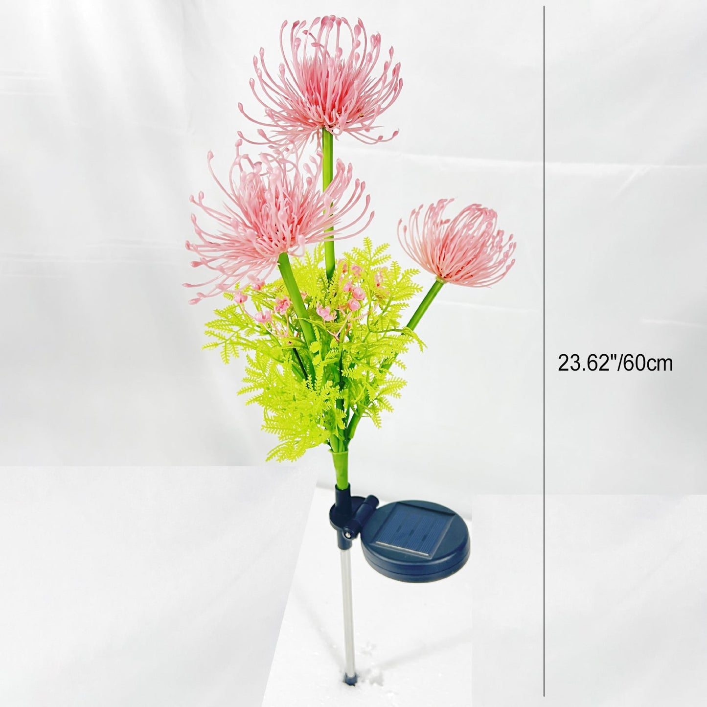 Contemporary Creative Artificial PVC Flower LED Solar Waterproof Lawn Insert Light For Outdoor Patio
