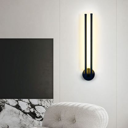 Modern Minimalist Rotatable 270° Black Long Line Aluminum LED Flush Mount Ceiling Light For Hallway