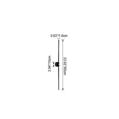 Modern Minimalist Rotatable 270° Black Long Line Aluminum LED Flush Mount Ceiling Light For Hallway
