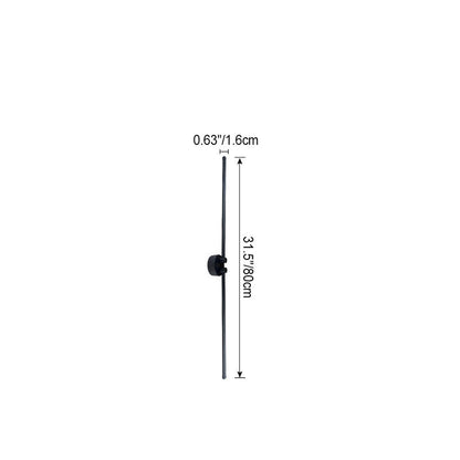 Modern Minimalist Rotatable 270° Black Long Line Aluminum LED Flush Mount Ceiling Light For Hallway