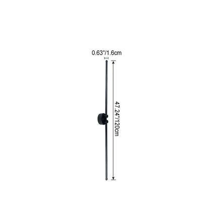Modern Minimalist Rotatable 270° Black Long Line Aluminum LED Flush Mount Ceiling Light For Hallway