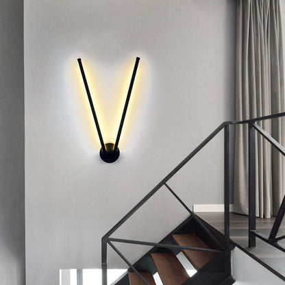 Modern Minimalist Rotatable 270° Black Long Line Aluminum LED Flush Mount Ceiling Light For Hallway