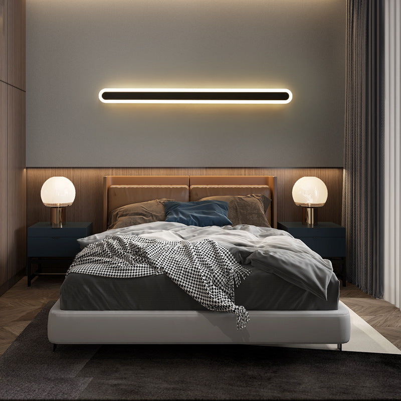 مصباح حائط LED من الأكريليك والحديد المستطيل بتصميم عصري بسيط لغرفة المعيشة