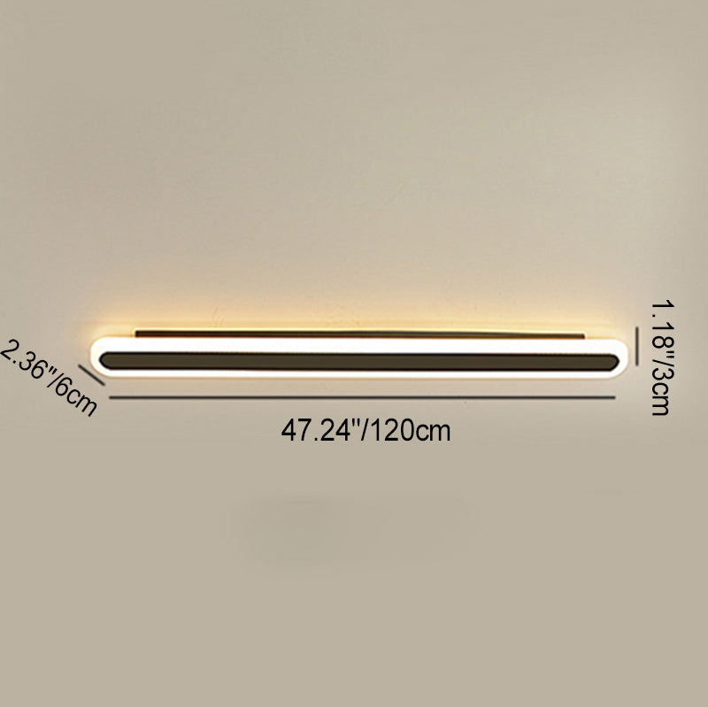 مصباح حائط LED من الأكريليك والحديد المستطيل بتصميم عصري بسيط لغرفة المعيشة
