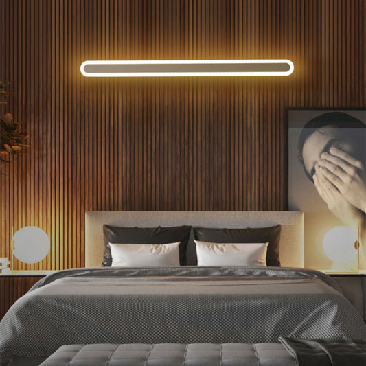 مصباح حائط LED من الأكريليك والحديد المستطيل بتصميم عصري بسيط لغرفة المعيشة