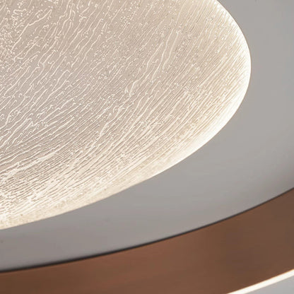Modern Simplicity Iron Acrylic Round Flame Pattern LED Flush Mount Ceiling Light For Living Room