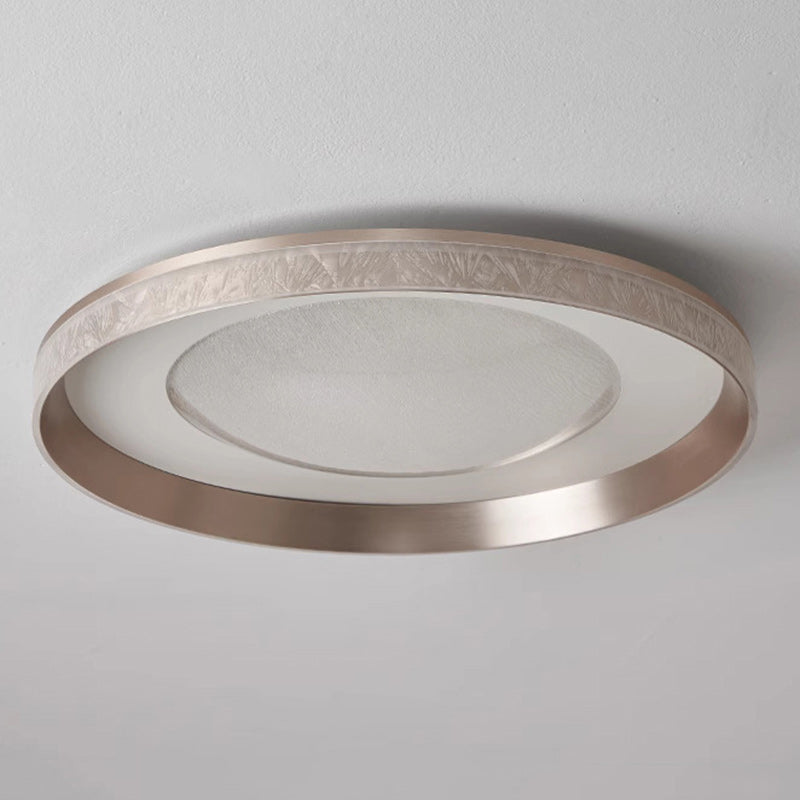 Modern Simplicity Iron Acrylic Round Flame Pattern LED Flush Mount Ceiling Light For Living Room