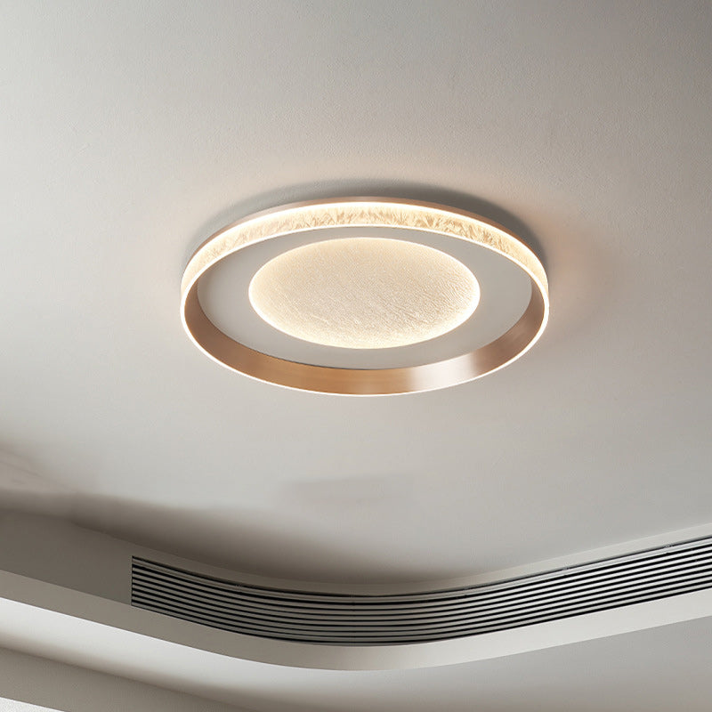Modern Simplicity Iron Acrylic Round Flame Pattern LED Flush Mount Ceiling Light For Living Room