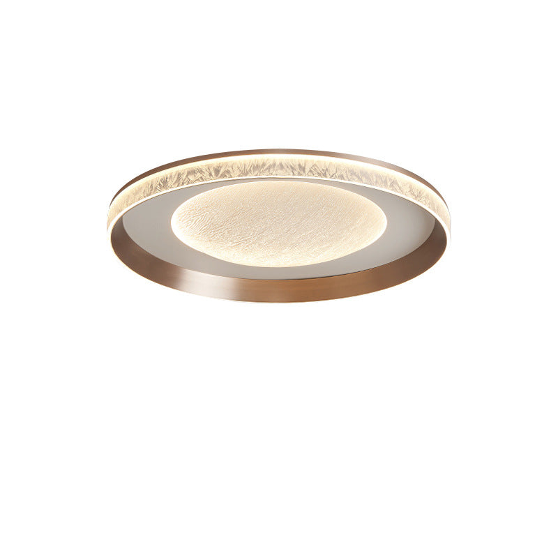 Modern Simplicity Iron Acrylic Round Flame Pattern LED Flush Mount Ceiling Light For Living Room