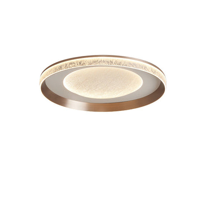 Modern Simplicity Iron Acrylic Round Flame Pattern LED Flush Mount Ceiling Light For Living Room
