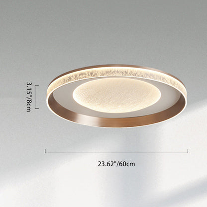 Modern Simplicity Iron Acrylic Round Flame Pattern LED Flush Mount Ceiling Light For Living Room