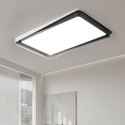 Modern Simplicity Iron Acrylic Square Round Rectangular LED Flush Mount Ceiling Light For Living Room