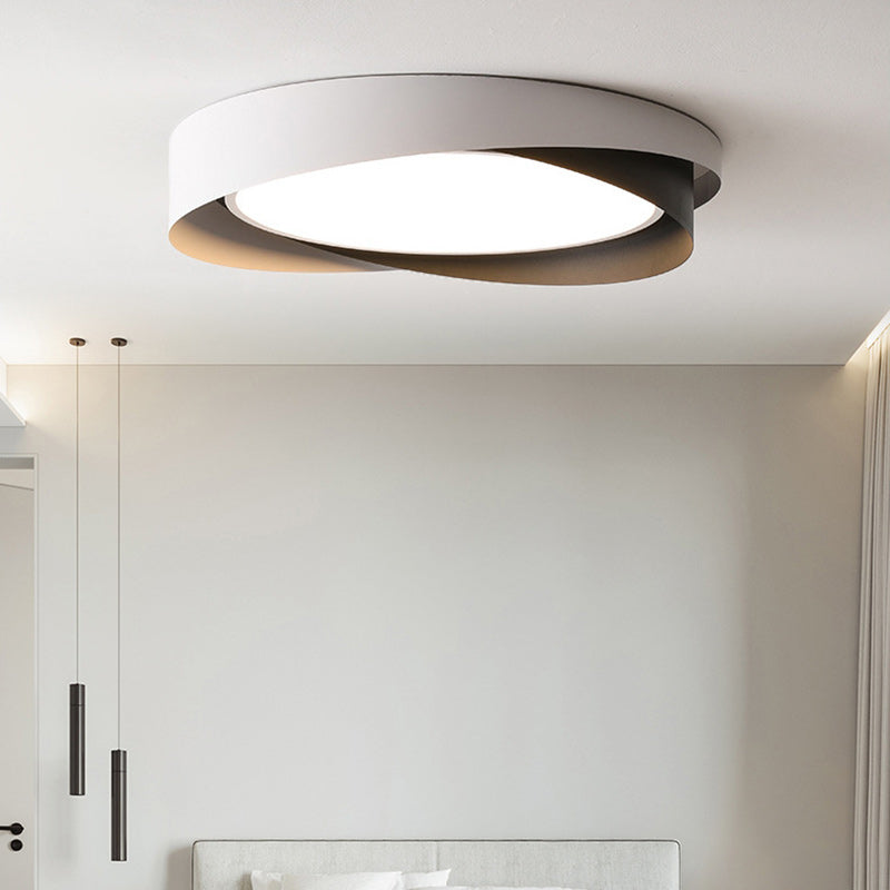 Modern Simplicity Iron Acrylic Square Round Rectangular LED Flush Mount Ceiling Light For Living Room