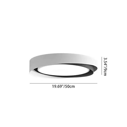 Modern Simplicity Iron Acrylic Square Round Rectangular LED Flush Mount Ceiling Light For Living Room