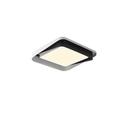 Modern Simplicity Iron Acrylic Square Round Rectangular LED Flush Mount Ceiling Light For Living Room