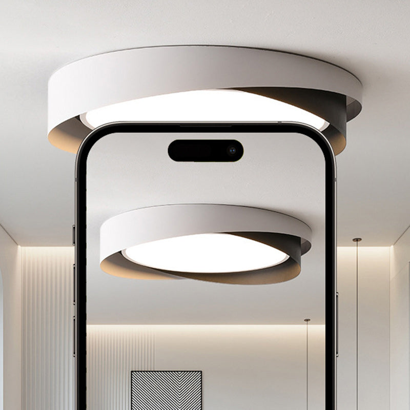Modern Simplicity Iron Acrylic Square Round Rectangular LED Flush Mount Ceiling Light For Living Room