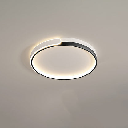 Modern Minimalist Round Square Rectangle Triangle Iron Frame Acrylic PVC Shade LED Flush Mount Ceiling Light For Living Room