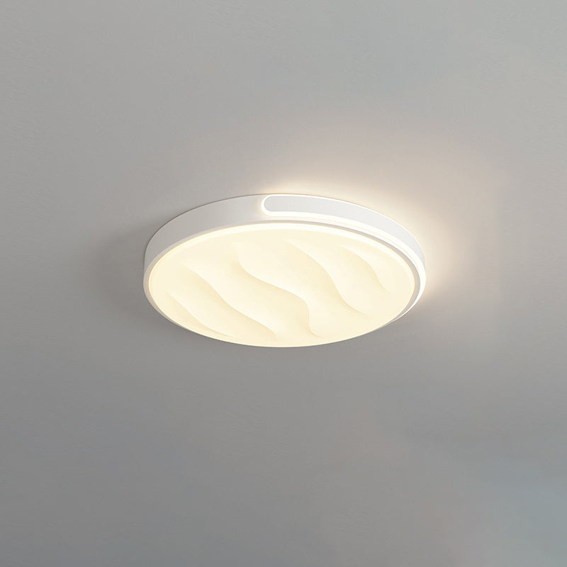 Modern Minimalist Round Square Rectangle Triangle Iron Frame Acrylic PVC Shade LED Flush Mount Ceiling Light For Living Room