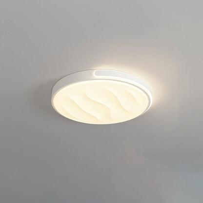 Modern Minimalist Round Square Rectangle Triangle Iron Frame Acrylic PVC Shade LED Flush Mount Ceiling Light For Living Room