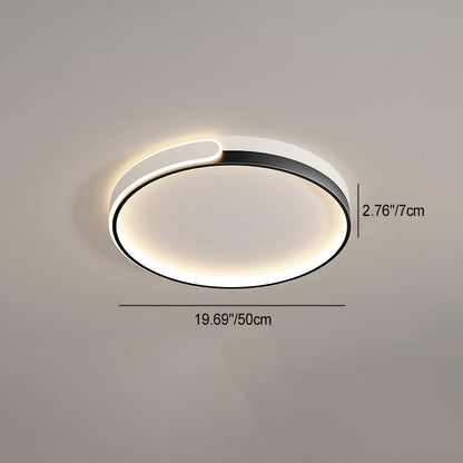 Modern Minimalist Round Square Rectangle Triangle Iron Frame Acrylic PVC Shade LED Flush Mount Ceiling Light For Living Room
