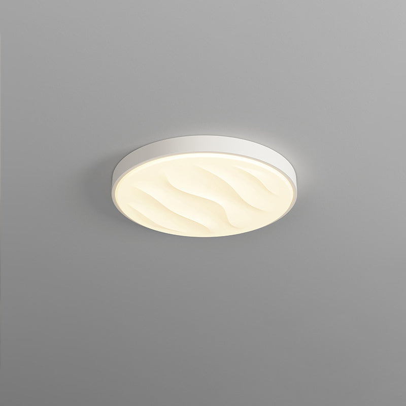 Modern Minimalist Round Square Rectangle Triangle Iron Frame Acrylic PVC Shade LED Flush Mount Ceiling Light For Living Room
