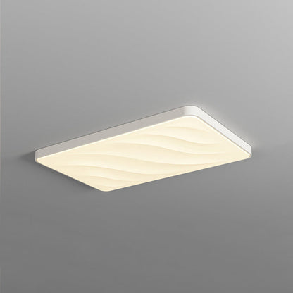 Modern Minimalist Round Square Rectangle Triangle Iron Frame Acrylic PVC Shade LED Flush Mount Ceiling Light For Living Room