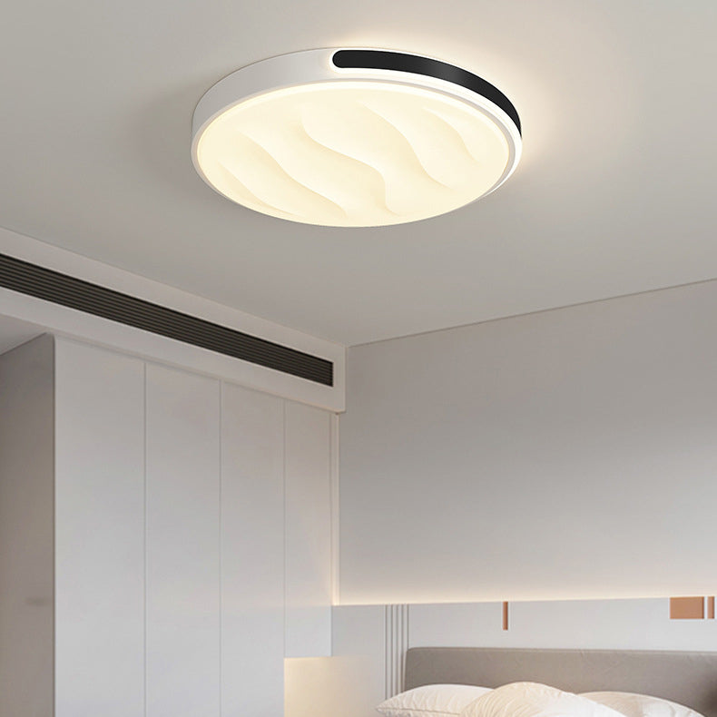 Modern Minimalist Round Square Rectangle Triangle Iron Frame Acrylic PVC Shade LED Flush Mount Ceiling Light For Living Room