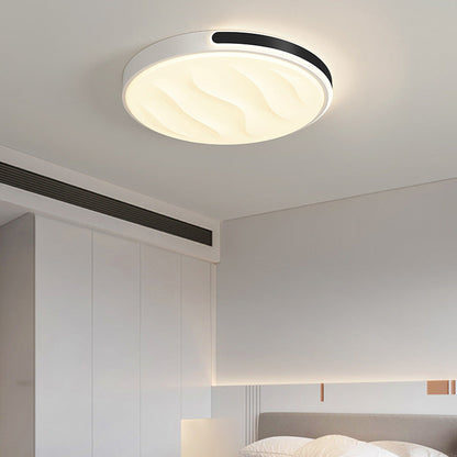 Modern Minimalist Round Square Rectangle Triangle Iron Frame Acrylic PVC Shade LED Flush Mount Ceiling Light For Living Room