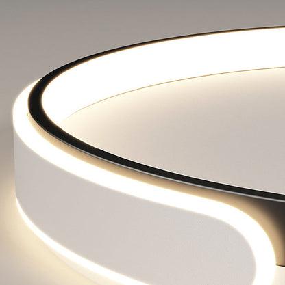 Modern Minimalist Round Square Rectangle Triangle Iron Frame Acrylic PVC Shade LED Flush Mount Ceiling Light For Living Room