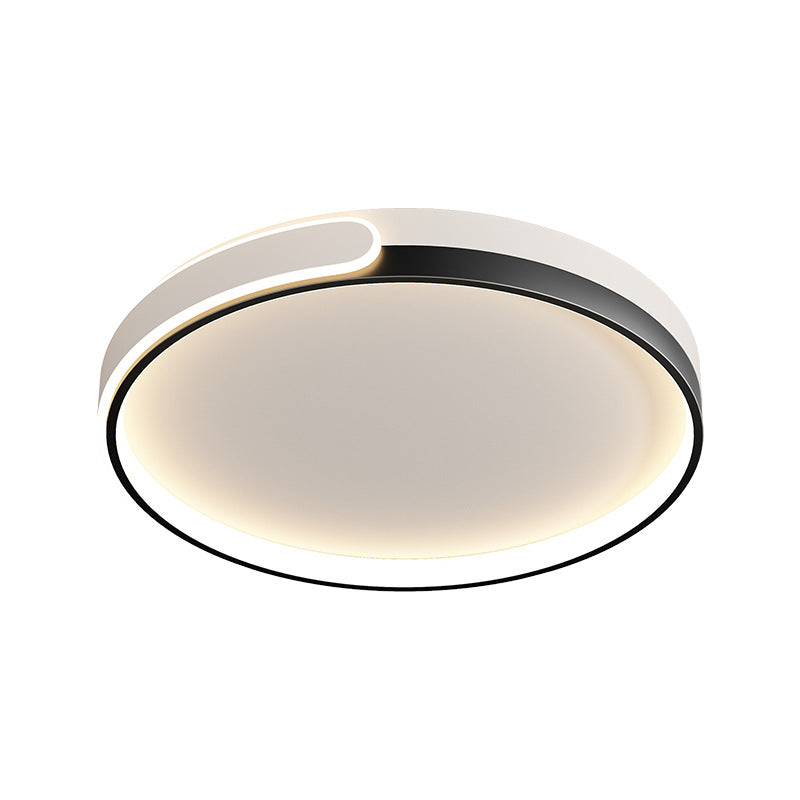 Modern Minimalist Round Square Rectangle Triangle Iron Frame Acrylic PVC Shade LED Flush Mount Ceiling Light For Living Room