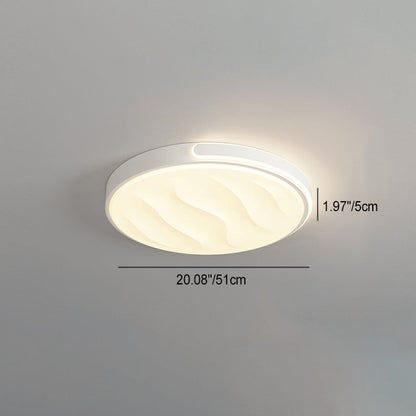 Modern Minimalist Round Square Rectangle Triangle Iron Frame Acrylic PVC Shade LED Flush Mount Ceiling Light For Living Room