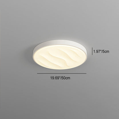 Modern Minimalist Round Square Rectangle Triangle Iron Frame Acrylic PVC Shade LED Flush Mount Ceiling Light For Living Room