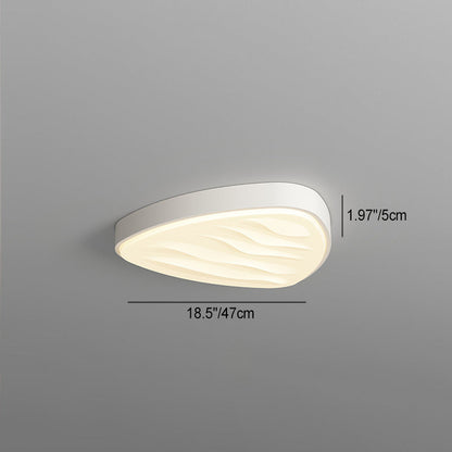 Modern Minimalist Round Square Rectangle Triangle Iron Frame Acrylic PVC Shade LED Flush Mount Ceiling Light For Living Room