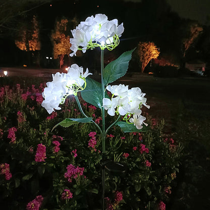 Contemporary Creative Cloth Artificial Flower LED Solar Waterproof Lawn Insert Light For Outdoor Patio