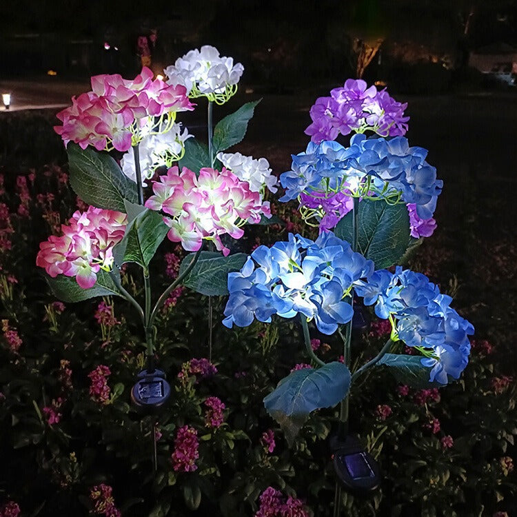 Contemporary Creative Cloth Artificial Flower LED Solar Waterproof Lawn Insert Light For Outdoor Patio