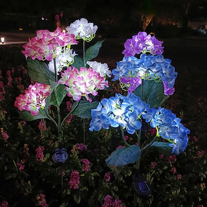 Contemporary Creative Cloth Artificial Flower LED Solar Waterproof Lawn Insert Light For Outdoor Patio