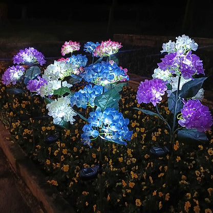 Contemporary Creative Cloth Artificial Flower LED Solar Waterproof Lawn Insert Light For Outdoor Patio