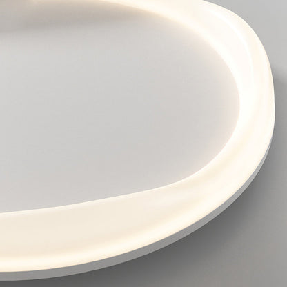 Modern Simplicity Iron Acrylic Round LED Flush Mount Ceiling Light For Bedroom