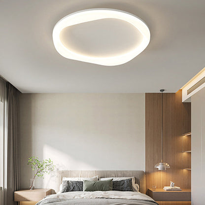 Modern Simplicity Iron Acrylic Round LED Flush Mount Ceiling Light For Bedroom