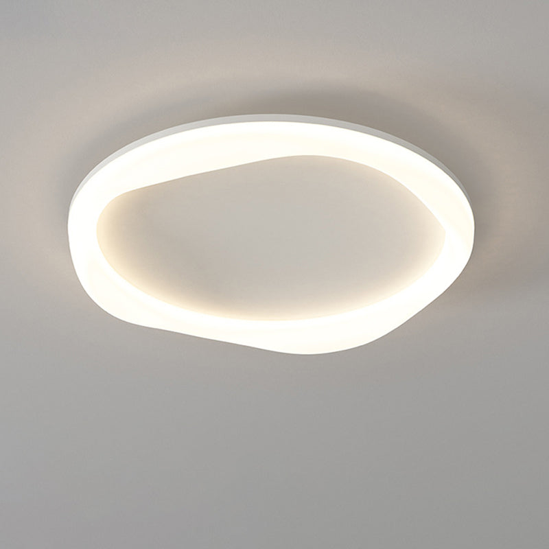 Modern Simplicity Iron Acrylic Round LED Flush Mount Ceiling Light For Bedroom