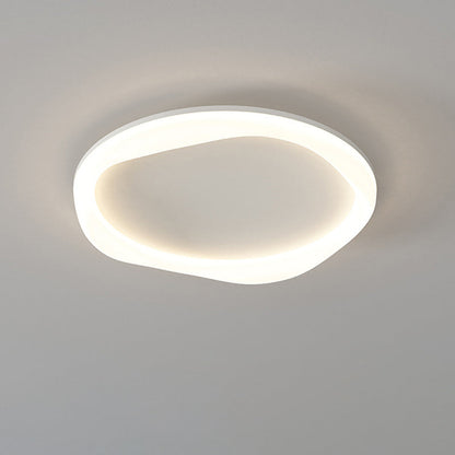 Modern Simplicity Iron Acrylic Round LED Flush Mount Ceiling Light For Bedroom