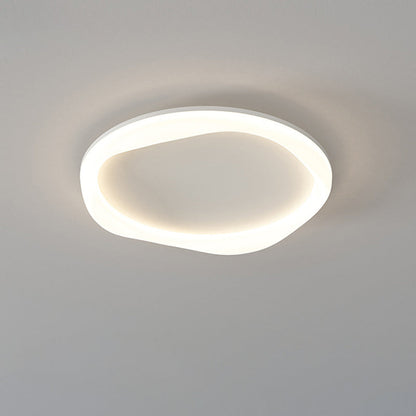 Modern Simplicity Iron Acrylic Round LED Flush Mount Ceiling Light For Bedroom