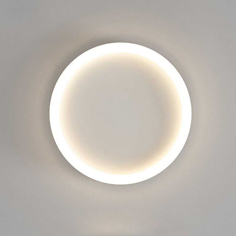 Modern Simplicity Iron Acrylic Round LED Flush Mount Ceiling Light For Bedroom