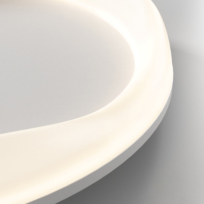 Modern Simplicity Iron Acrylic Round LED Flush Mount Ceiling Light For Bedroom