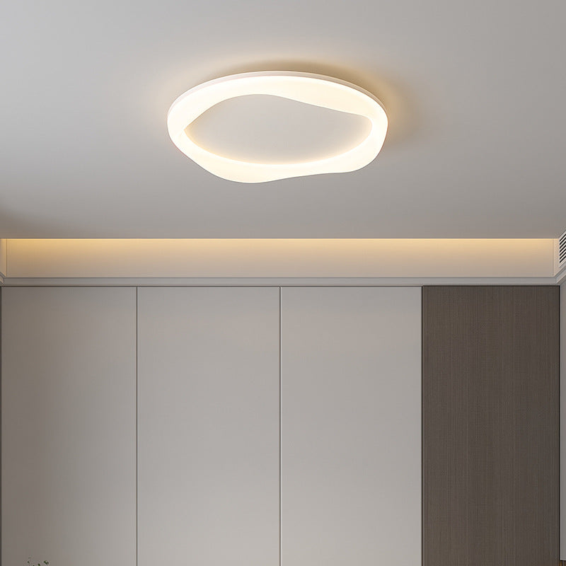 Modern Simplicity Iron Acrylic Round LED Flush Mount Ceiling Light For Bedroom