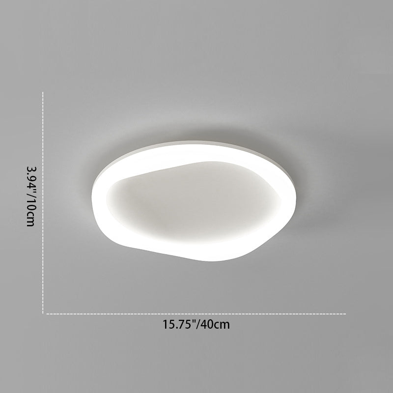 Modern Simplicity Iron Acrylic Round LED Flush Mount Ceiling Light For Bedroom