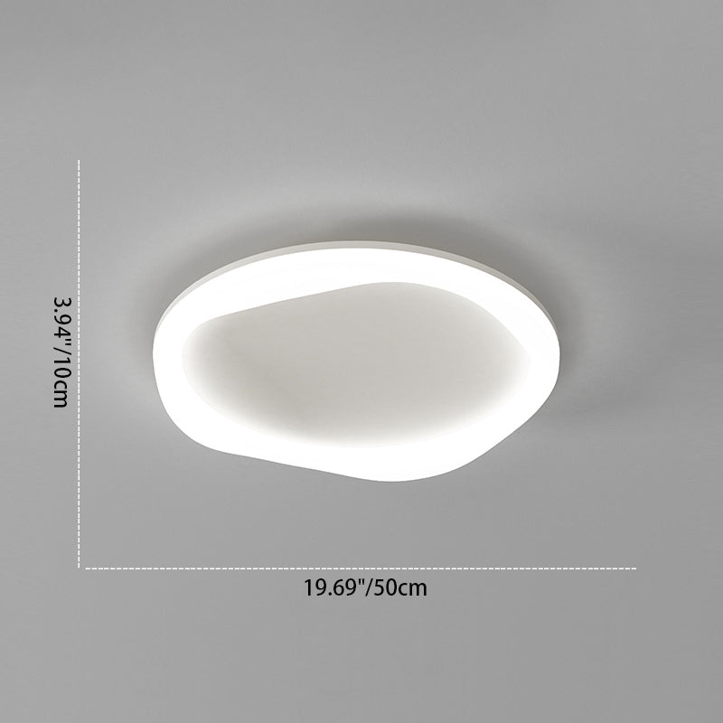 Modern Simplicity Iron Acrylic Round LED Flush Mount Ceiling Light For Bedroom