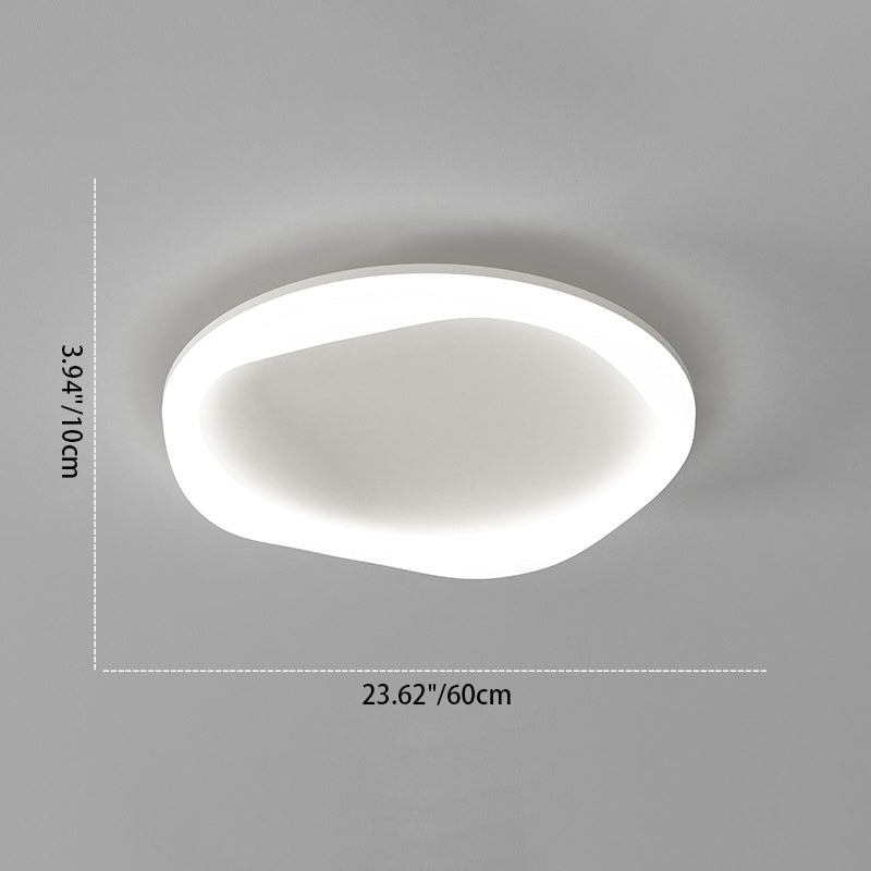 Modern Simplicity Iron Acrylic Round LED Flush Mount Ceiling Light For Bedroom