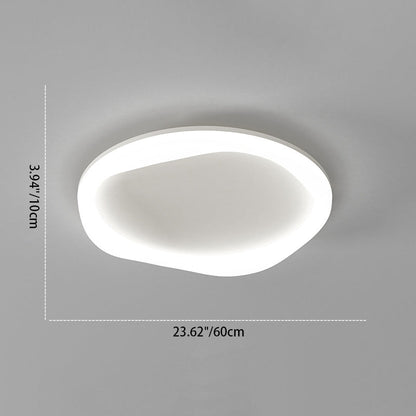 Modern Simplicity Iron Acrylic Round LED Flush Mount Ceiling Light For Bedroom