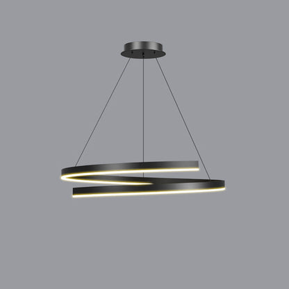 ثريات LED معاصرة مبتكرة من الحديد والألومنيوم والسيليكون والأكريليك مزودة بإضاءة جزيرة لغرفة الطعام